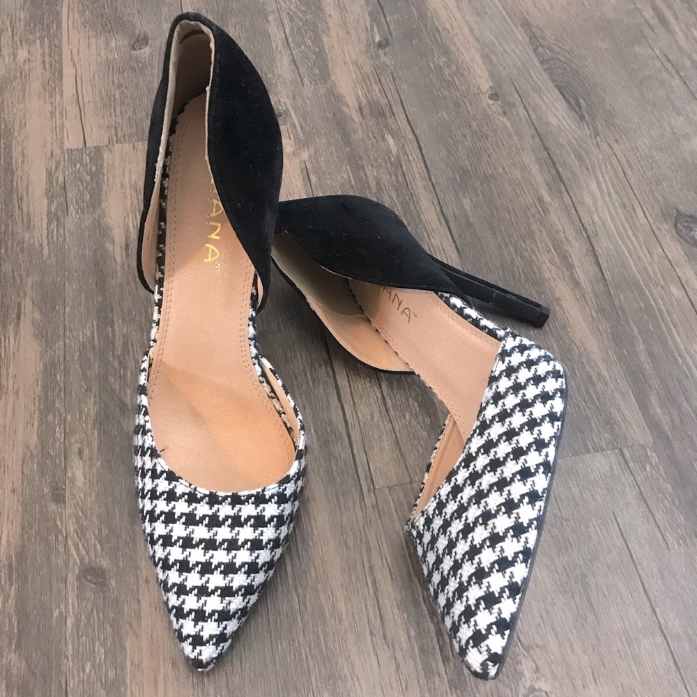 Black and White Liliana Heels
